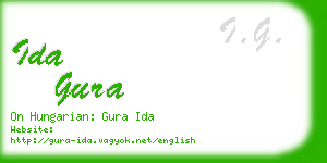 ida gura business card